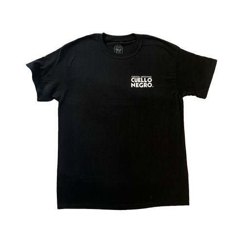 Polera Cuello Negro Estampado Pequeño