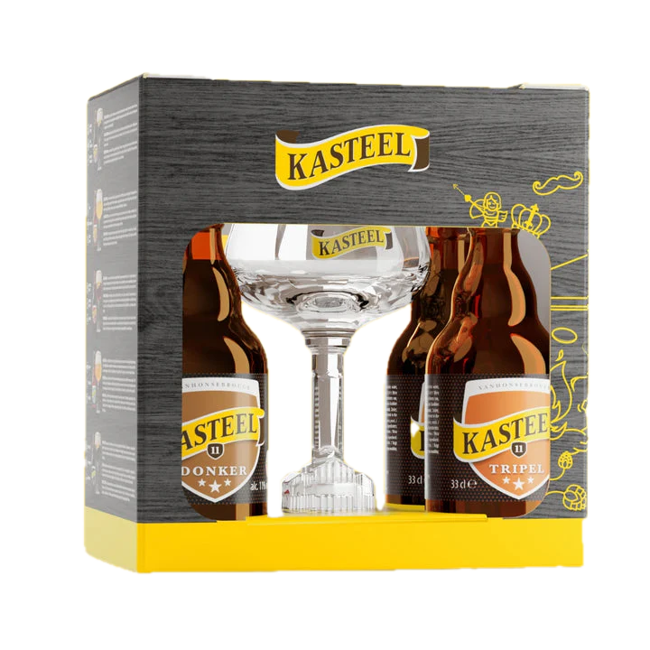 Pack Kasteel 2 Donker y 2 Tripel 330 cc + Copa
